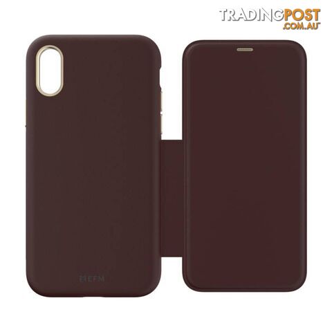 EFM Monaco Leather D3O Wallet Case For iPhone X/Xs - EFM - Mulberry Gold -...