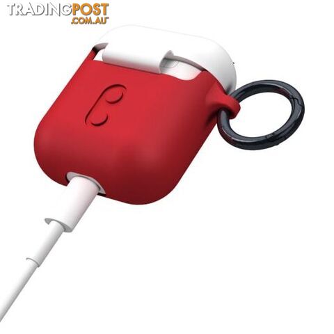 Case-Mate CreaturePod Case for Air Pods with Neck Strap - Edge The Bad Boy Case (White/Red) - Case-Mate - 846127187053