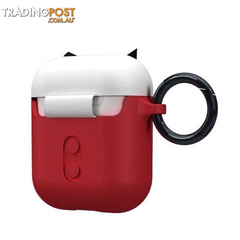 Case-Mate CreaturePod Case for Air Pods with Neck Strap - Edge The Bad Boy Case (White/Red) - Case-Mate - 846127187053