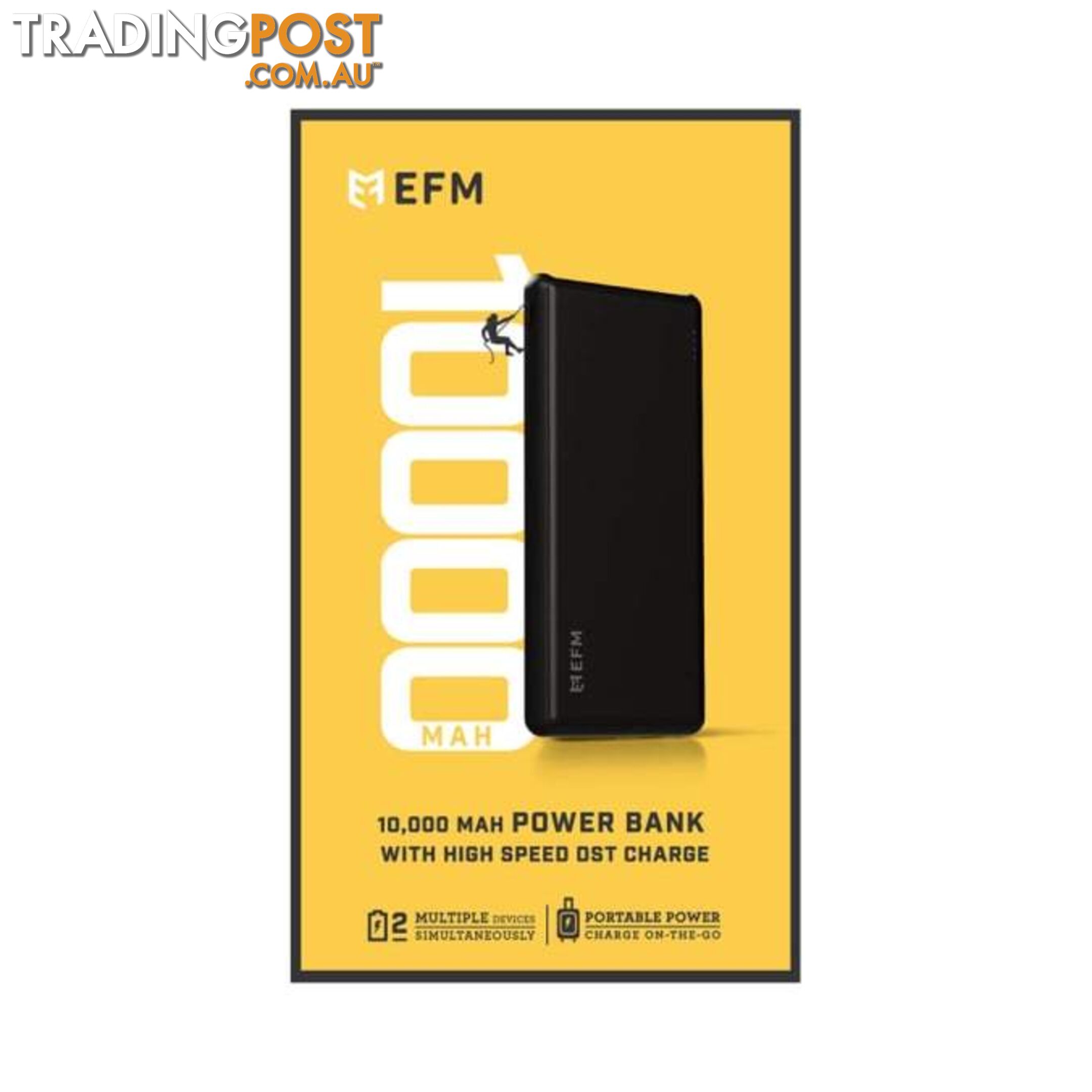 EFM 10000mAh Power Bank With Micro-USB Cable - EFM - 9319655056449