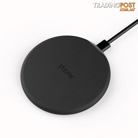 EFM Leather Wireless Charge Pad 15W Qi WPC Certified with USB Wall Adapter - EFM - 9319655068060