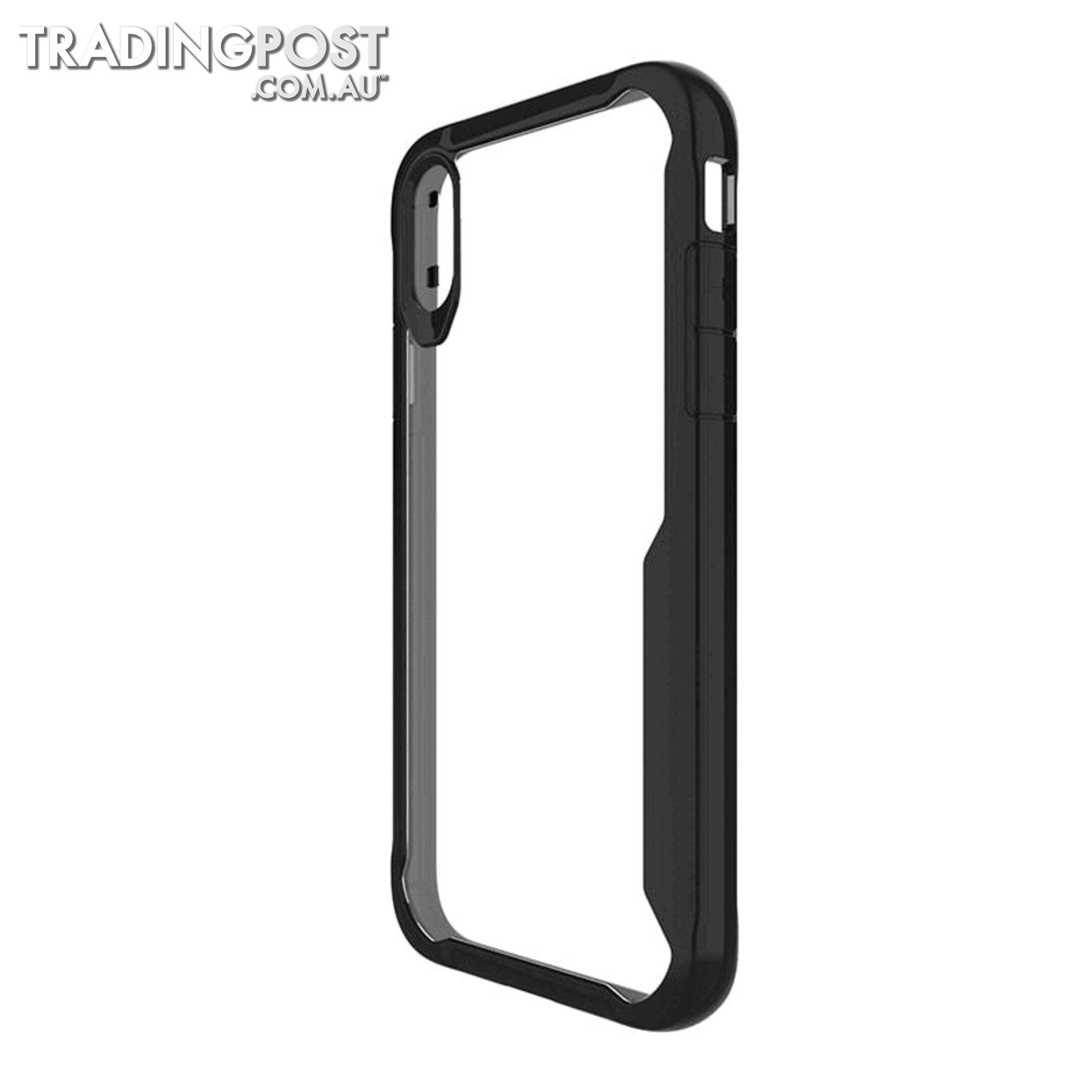 Cleanskin ProTech PC/TPU Case For iPhone X/Xs - Cleanskin - Clear / Black - 9319655065175