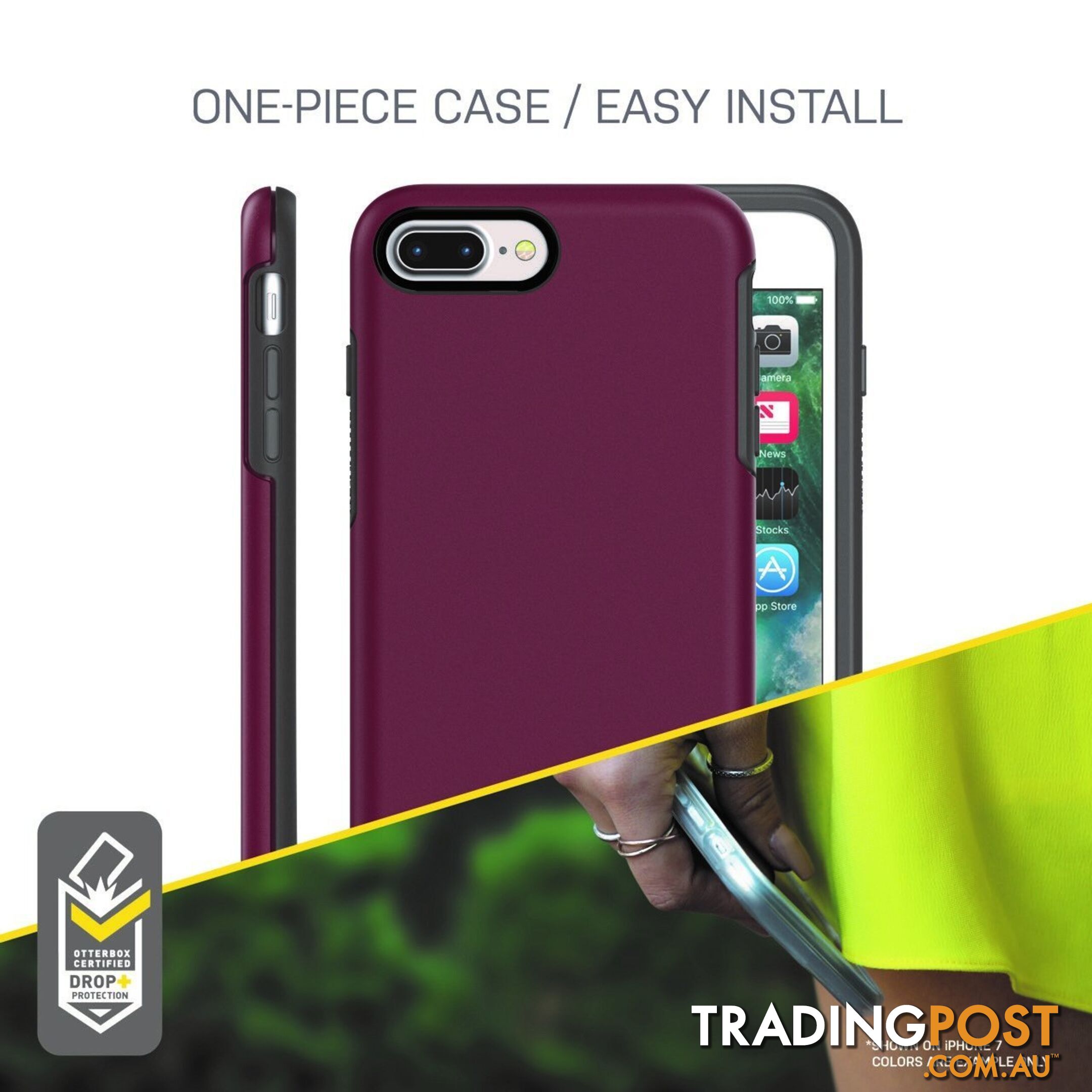 OtterBox Symmetry Case For iPhone 7 Plus/8 Plus - OtterBox - Black - 660543427926