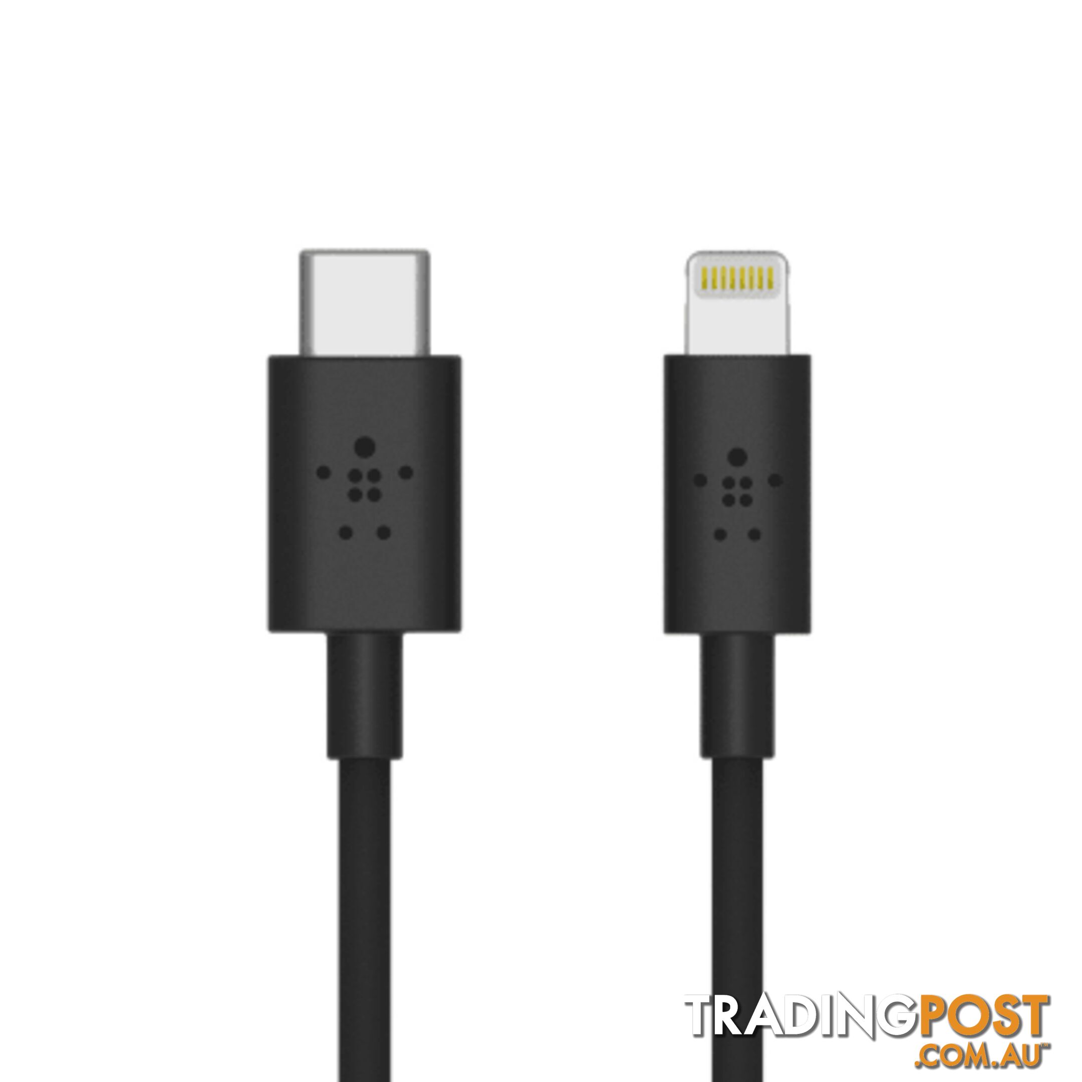 Belkin BOOSTCHARGE USB-C Cable With Lightning Connector - Belkin - Black - 745883775422