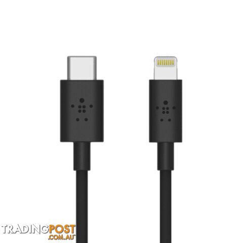 Belkin BOOSTCHARGE USB-C Cable With Lightning Connector - Belkin - Black - 745883775422