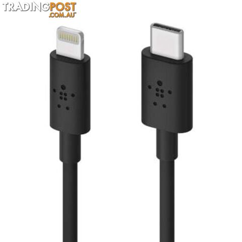 Belkin BOOSTCHARGE USB-C Cable With Lightning Connector - Belkin - Black - 745883775422