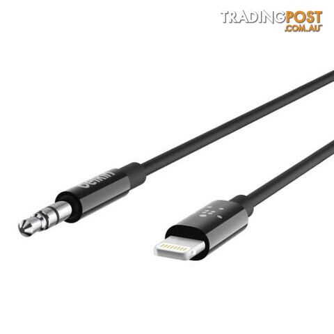 Belkin 3.5mm Audio Cable With Lightning Connector 91mm - Black - Belkin - 745883757251