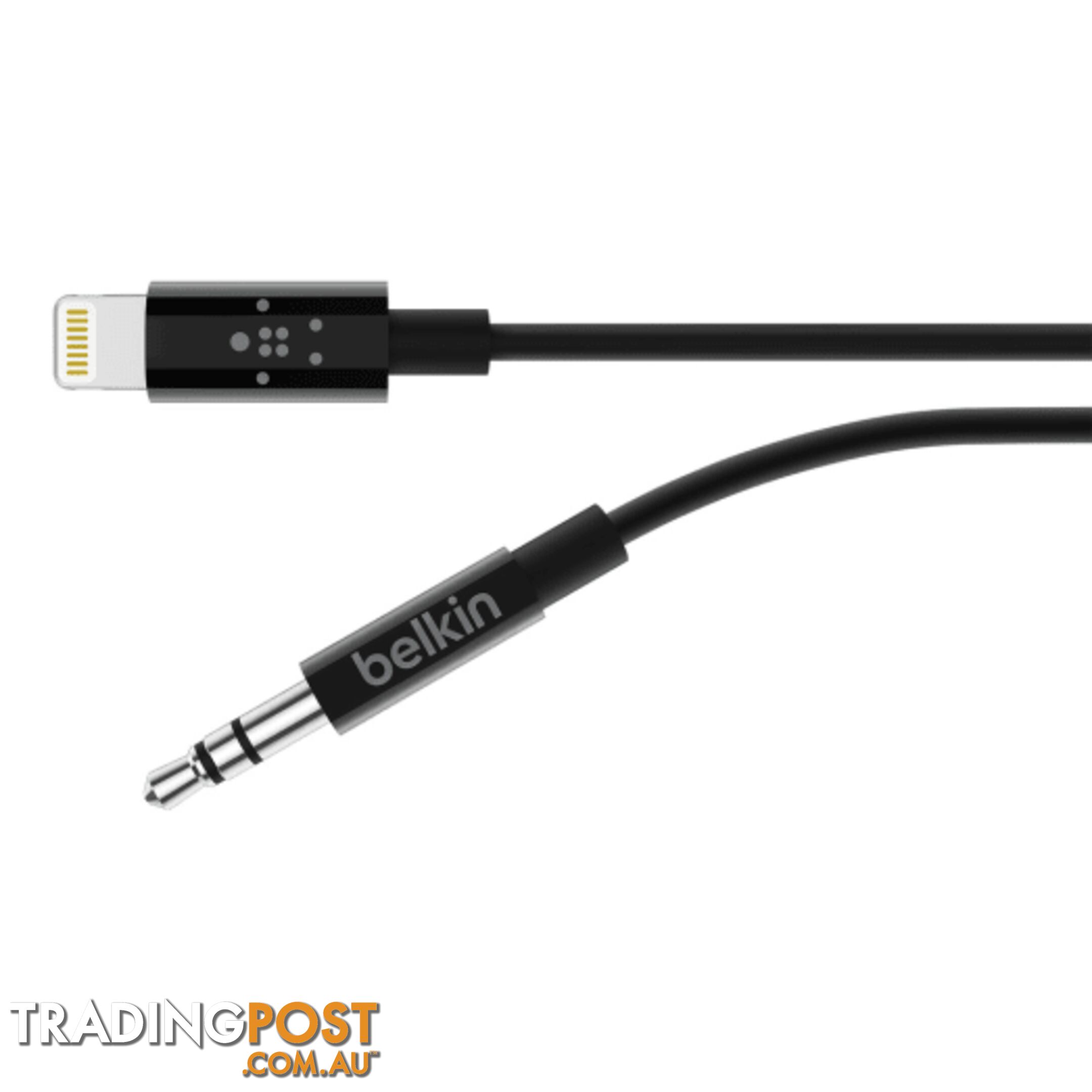 Belkin 3.5mm Audio Cable With Lightning Connector 91mm - Black - Belkin - 745883757251