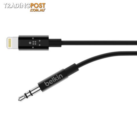 Belkin 3.5mm Audio Cable With Lightning Connector 91mm - Black - Belkin - 745883757251