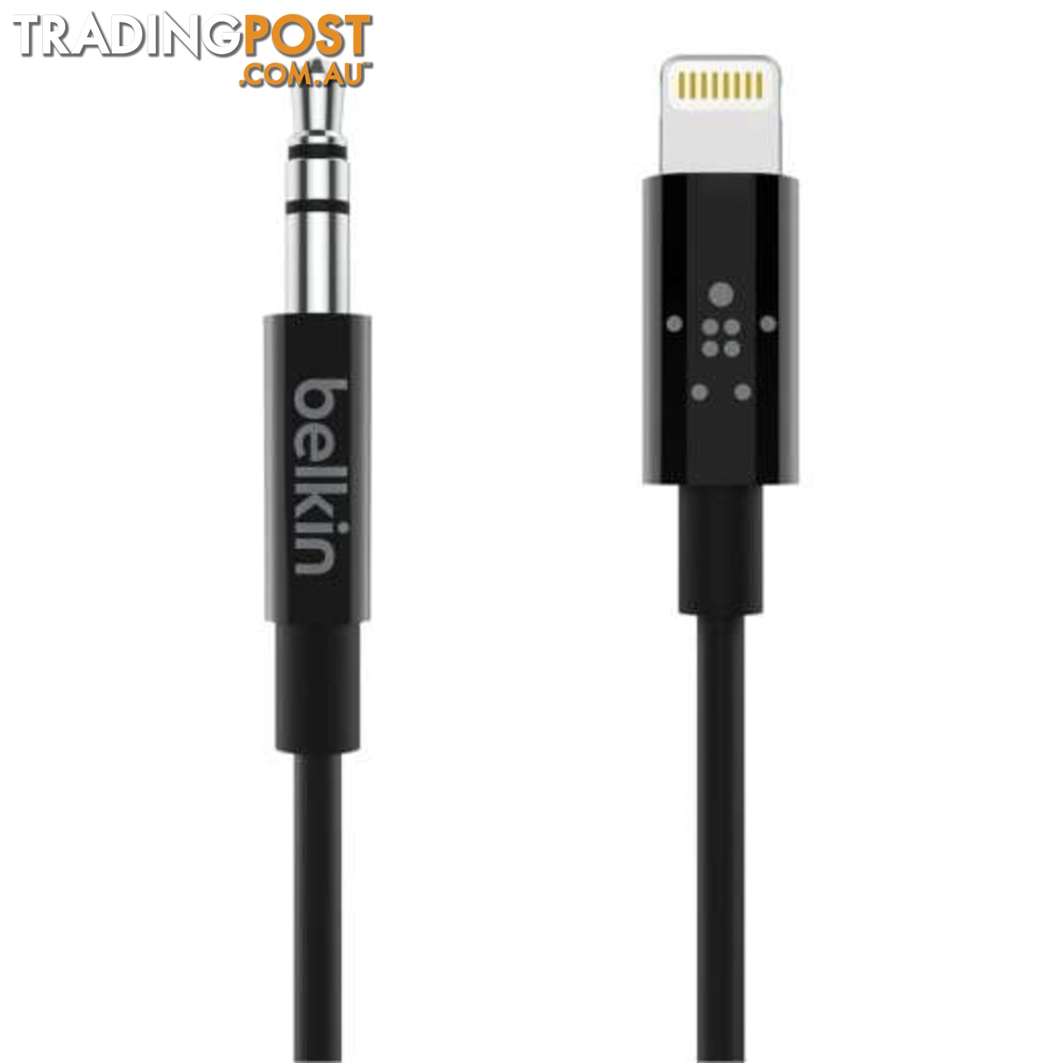 Belkin 3.5mm Audio Cable With Lightning Connector 91mm - Black - Belkin - 745883757251