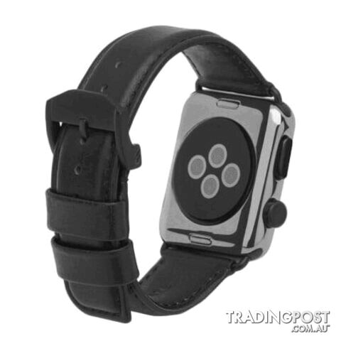 Case-Mate Signature Leather Apple Watch band For Apple Watch 42mm - Case-Mate - Black - 846127171090