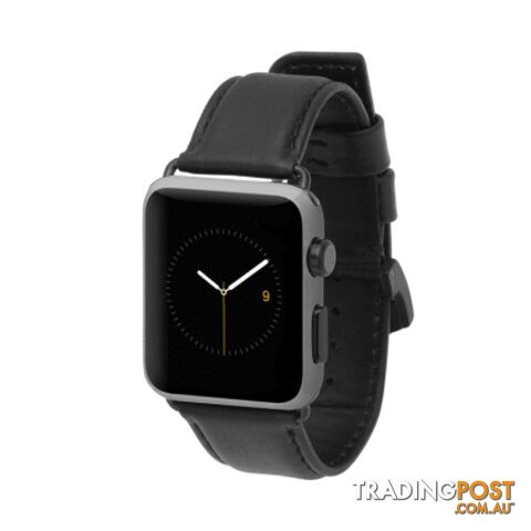 Case-Mate Signature Leather Apple Watch band For Apple Watch 42mm - Case-Mate - Black - 846127171090