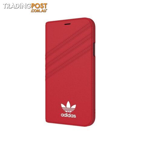 Adidas (Adidas) Clover Classic PU Leather Flip for iPhone X/Xs - Adidas - Black