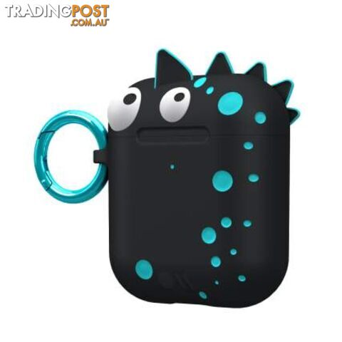 Case-Mate CreaturePod Case for Air Pods with Neck Strap - Spike Harmless Case (Black) - Case-Mate - 846127187022