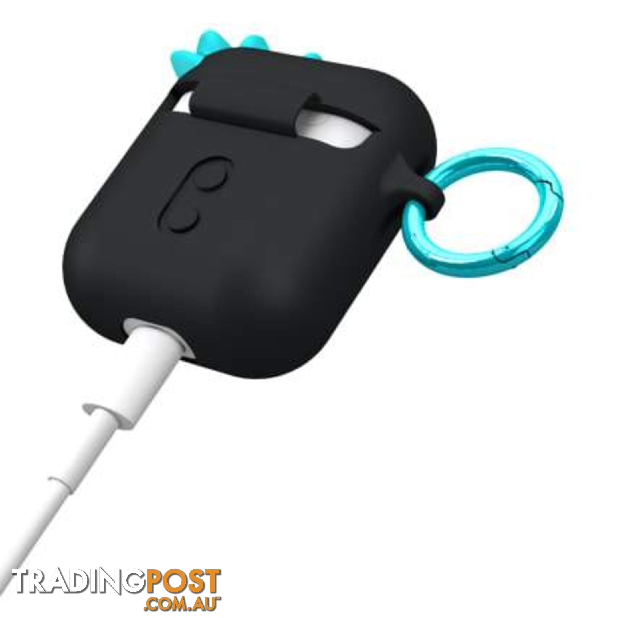 Case-Mate CreaturePod Case for Air Pods with Neck Strap - Spike Harmless Case (Black) - Case-Mate - 846127187022