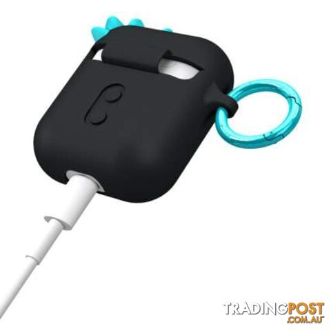 Case-Mate CreaturePod Case for Air Pods with Neck Strap - Spike Harmless Case (Black) - Case-Mate - 846127187022