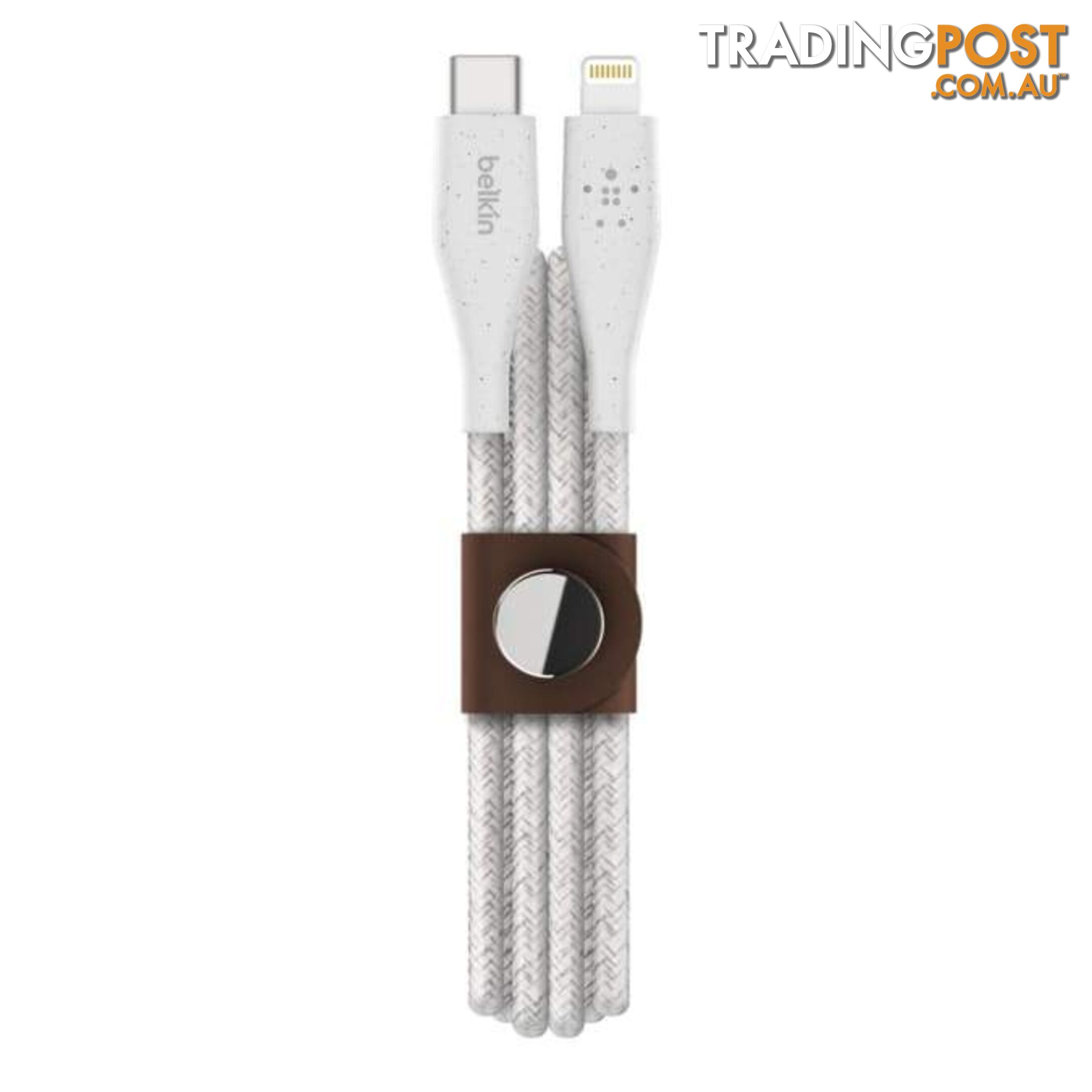 Belkin BOOSTCHARGE DuraTek USB-C Cable With Lightning Connector and Strap - Belkin - Black - 745883775484