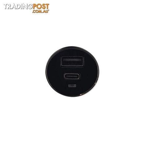 Cleanskin 27W Dual Car Charger and Qualcomm Quick Charge 3.0 USB Port Black - Cleanskin - 9319655067469