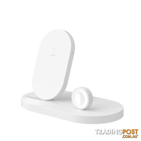 Belkin BOOSTUP Wireless Charging Dock For iPhone/Apple Watch/USB-A port - White - Belkin - 745883762859