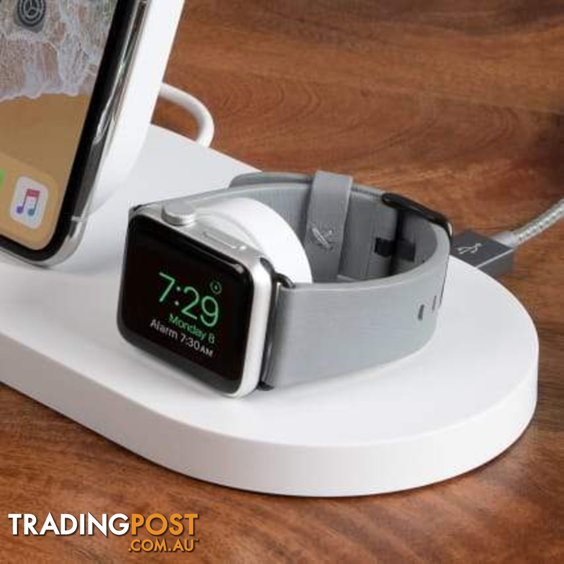 Belkin BOOSTUP Wireless Charging Dock For iPhone/Apple Watch/USB-A port - White - Belkin - 745883762859