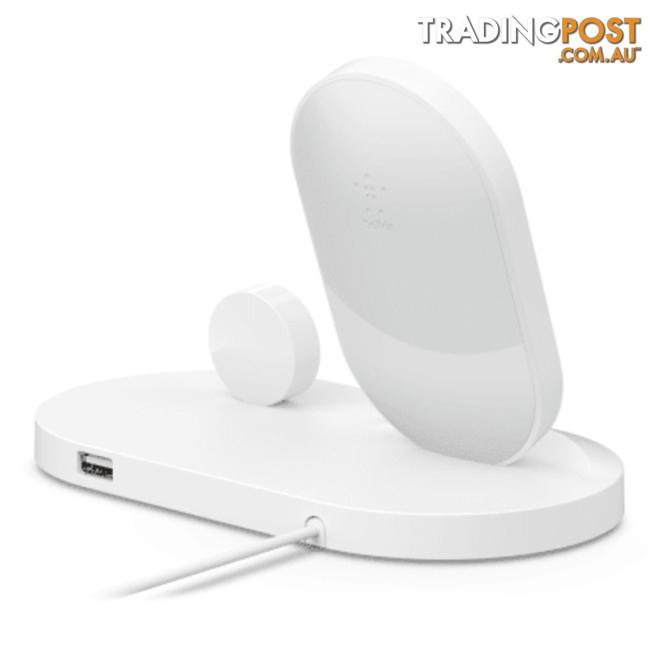 Belkin BOOSTUP Wireless Charging Dock For iPhone/Apple Watch/USB-A port - White - Belkin - 745883762859