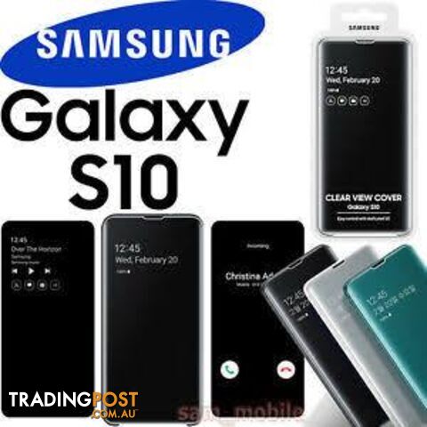 Samsung Clear View Cover For Samsung Galaxy S10 - Samsung - Black - 8801643651336