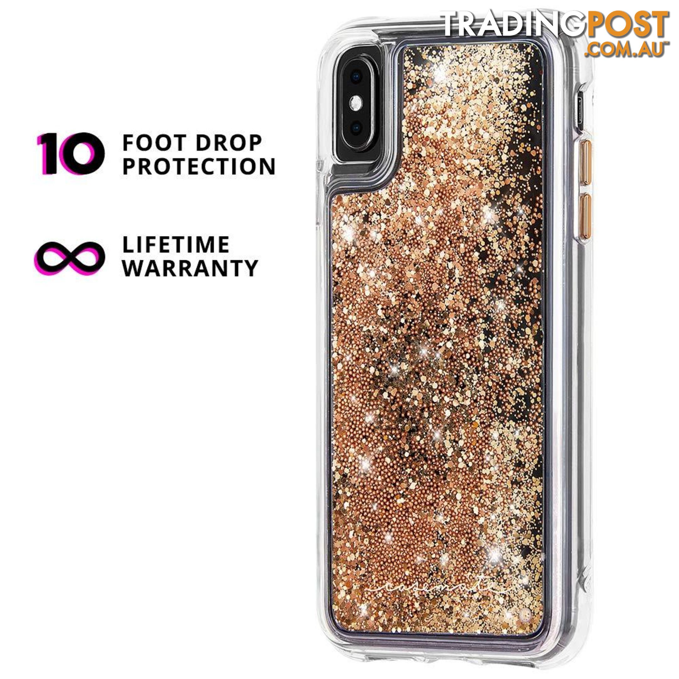 Case-Mate Waterfall Street Case For iPhone Xs Max - Case-Mate - Gold - 846127180122