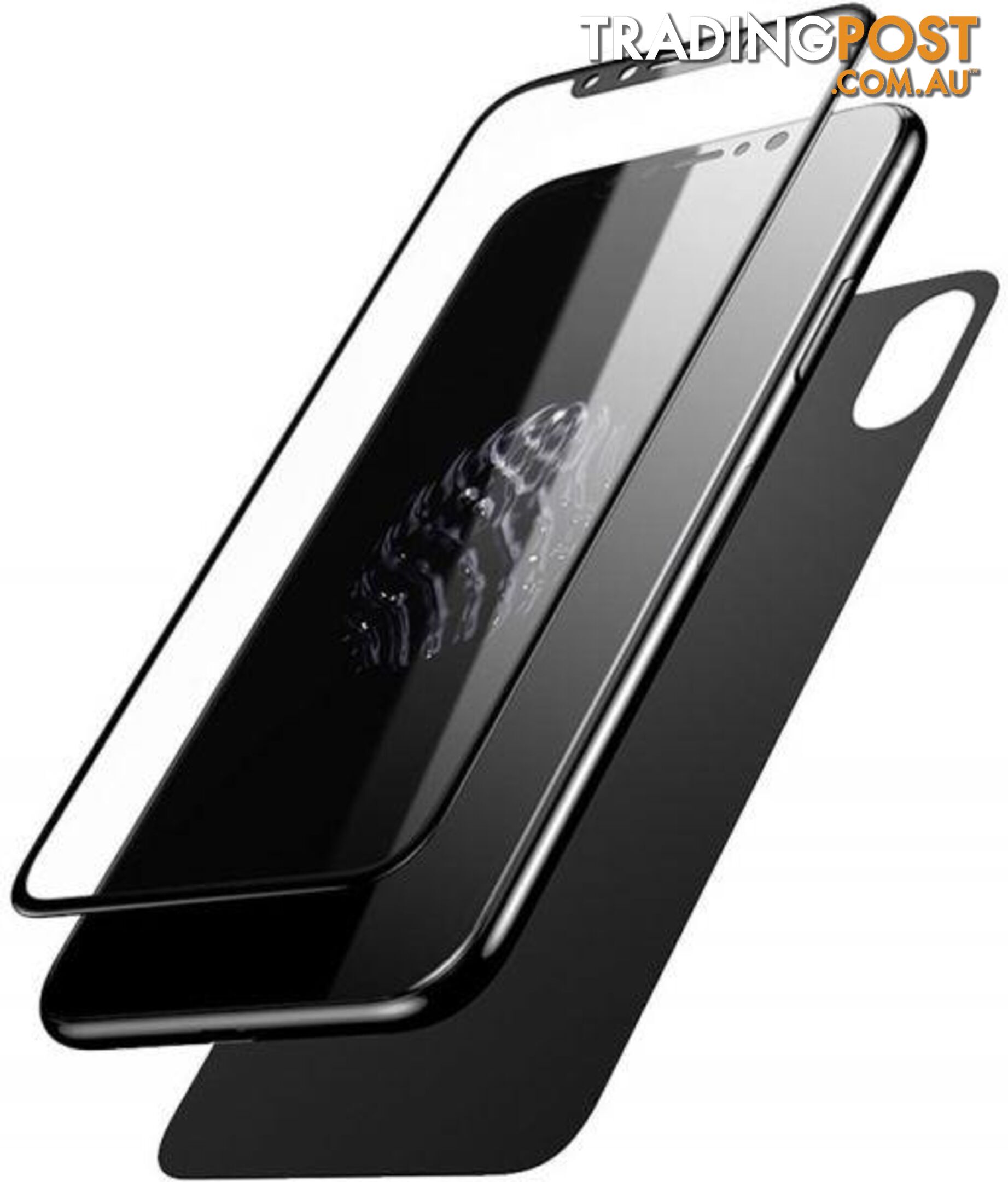 Baseus Glass Film Set Front and Back For iPhone X/Xs - Baseus - Black