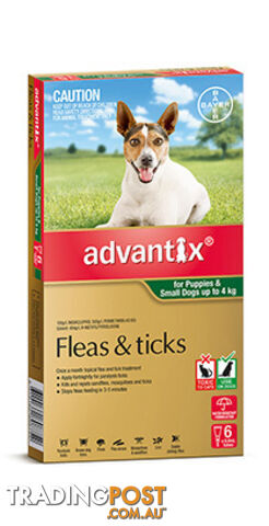 ADVANTIX FOR PUPPIES AND SMALL DOGS UP TO 4KG (GRE