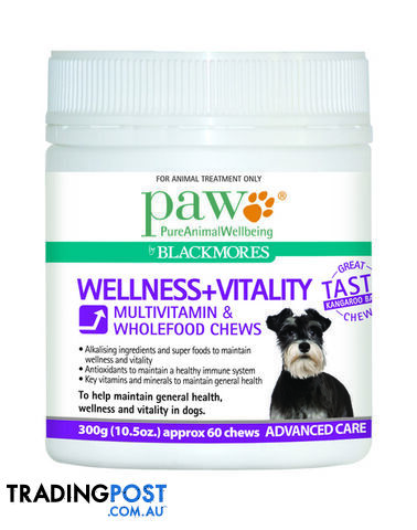 PAW WELLNESS + VITALITY CHEWS 300GM