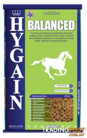 HYGAIN BALANCED HORSE PELLETS 20KG