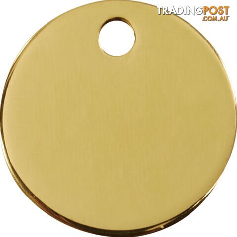 RED DINGO BRASS CIRCLE TAG - LIFETIME GUARANTEE -