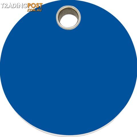 RED DINGO - PLASTIC CIRCLE TAG - DARK BLUE ENGRAV - photo 1 of 3