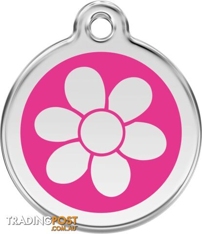 RED DINGO FLOWER HOT PINK TAG - LIFETIME GUARANTEE