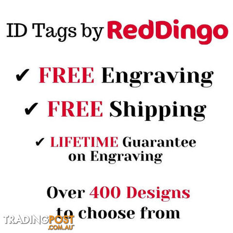 RED DINGO ENAMEL KITTEN TAG - YELLOW - LIFETIME GU - photo 2 of 4