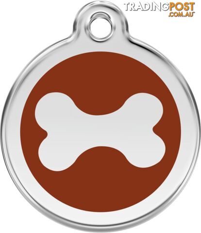 RED DINGO BONE TAG BROWN - LIFETIME GUARANTEE - CA