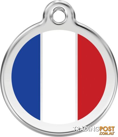 RED DINGO FRENCH FLAG TAG - LIFETIME GUARANTEE - C