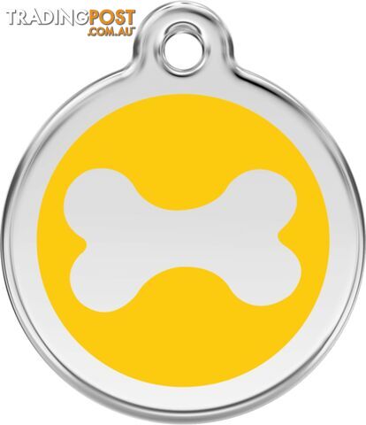 RED DINGO BONE TAG YELLOW - LIFETIME GUARANTEE - C