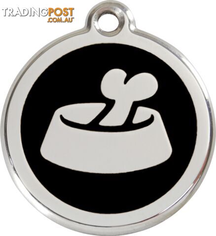 RED DINGO BONE IN BOWL TAG BLACK - LIFETIME GUARAN - photo 1 of 4