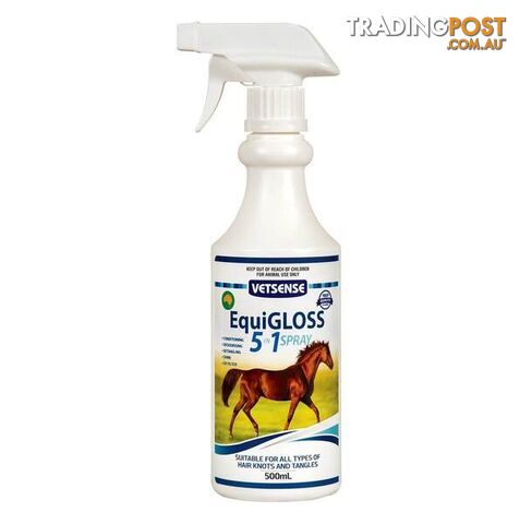 VETSENSE- EQUIGLOSS 5 IN1 SPRAY 500ML