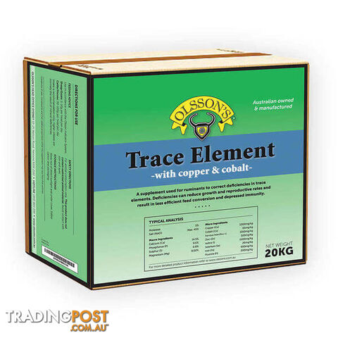 OLSSON TRACE ELEMENT COPPER + COBALT 20KG