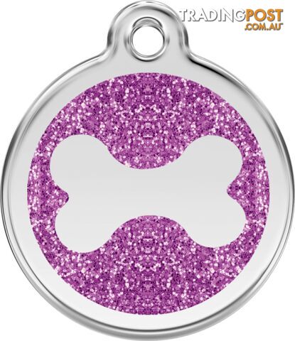 RED DINGO GLITTER BONE TAG PURPLE - LIFETIME GUARA - photo 1 of 4