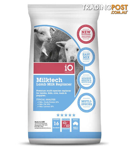 IO MILKTECH LAMB & KID MILK REPLACER - SUITABL
