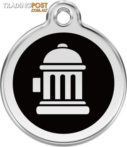 RED DINGO FIRE HYDRANT BLACK TAG - LIFETIME GUARAN