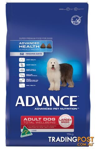 ADVANCE CANINE TOTAL WELLBEING LARGE BREED LAMB 15