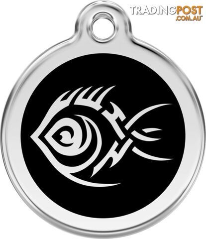 RED DINGO TRIBAL FISH BLACK TAG - LIFETIME GUARANT