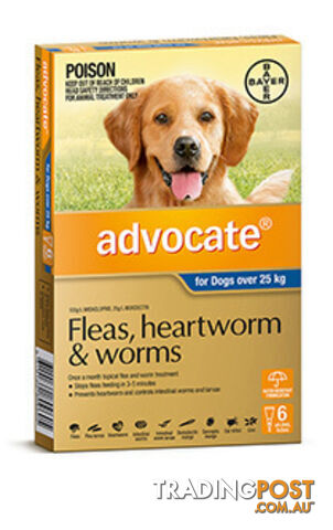 ADVOCATE FOR DOGS OVER 25KG (BLUE) - FLEAS, HEARTW