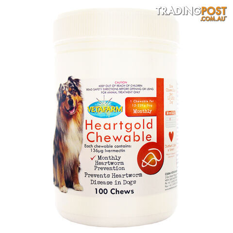 VETAFARM HEARTGOLD PLUS CHEWABLES FOR DOGS