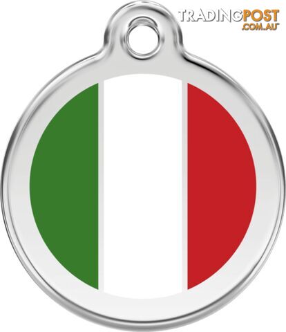 RED DINGO ITALIAN FLAG TAG - LIFETIME GUARANTEE -