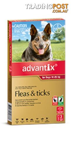 ADVANTIX FOR DOGS 10-25KG (RED)